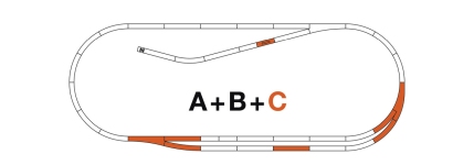Roco 42021 - H0 - Roco-Line mit Bettung, Gleisset C